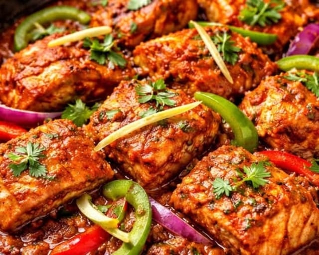 Salmon Kadai Masala