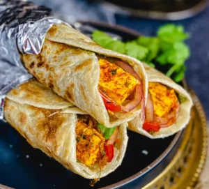 Paneer tika roll