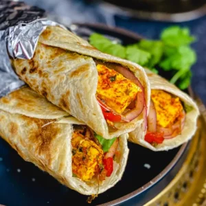 Paneer tika roll